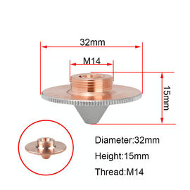 Calibre 0,8 de M11 Dia.28mm - la boca del corte del laser de 6.0m m para WSX autoriza el cabezal cortador del laser de la fibra