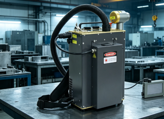 Aire de enfriamiento Limpieza láser de alta potencia Herramienta industrial para limpieza de superficies metálicas Eliminación de óxidos y contaminantes