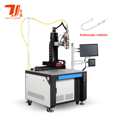 Fittings de precisión de catéter endoscópico de enfriamiento por agua Plataforma Máquina automática de soldadura por láser para soldadura de metales