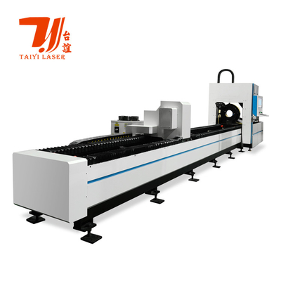 Máquina automática de corte de tubos de fibra láser de metal redondo cuadrado CNC