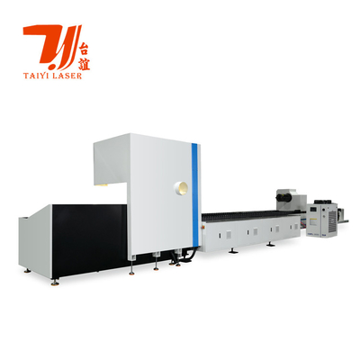 Máquina automática de corte de tubos de fibra láser de metal redondo cuadrado CNC