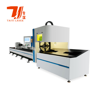 Máquina automática de corte de tubos de fibra láser de metal redondo cuadrado CNC