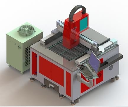 600*600mm Máquina de corte por láser de fibra de precisión de tamaño pequeño 1500W 2KW 3000W