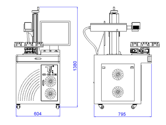 Máquina de marcado con láser UV personalizada para condensadores con cámara CCD de sistema de posicionamiento visual