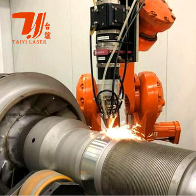 Máquina de revestimiento por láser robótico de 6000W para varillas hidráulicas, tubos de yacimientos petrolíferos y reconstrucción de componentes cilíndricos