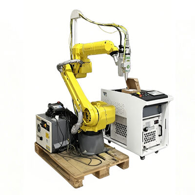 Robot de corte por láser FANUC de trabajo pesado con fuente de láser de fibra de 6kW para el corte de chapa de acero gruesa y fabricación industrial de metales
