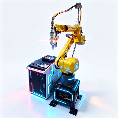 Máquina de corte por láser de robot industrial FANUC Cortadora por láser de fibra de 6 ejes para chapa y tubo de metal con una alta precisión de ± 0,01 mm