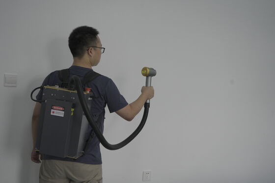 50W 100W 200W 300W Backpack Laser Cleaning Machine  with Adjustable Scan Width and Air Cooling for Rust Paint Oil Removal