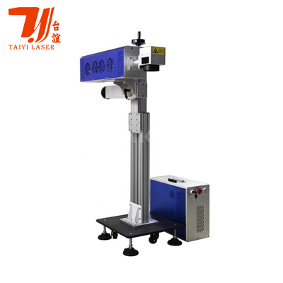 Máquina de marcado con láser de CO2 voladora de 15W 30W 50W 100W en línea