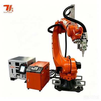 Soldadora láser robótica 3D con robot KUKA KR35 y láser IPG de 4000 W para piezas de chasis de automóviles