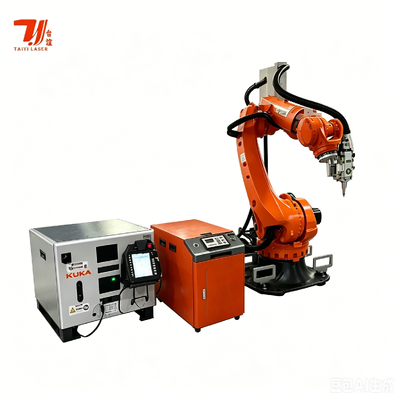 Sistema robótico de soldadura por láser de fibra IPG de 4000W con robot industrial KUKA para las industrias aeroespacial y automotriz