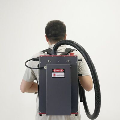 Máquina de limpieza láser portátil tipo mochila de 100W, equipo de eliminación de pintura láser de fibra