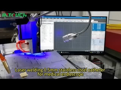 Fittings de precisión de catéter endoscópico Plataforma Máquina automática de soldadura por láser